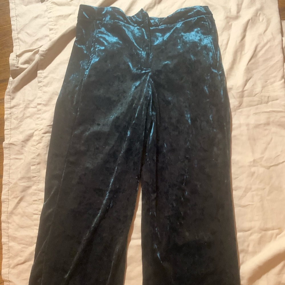 Cynthia Rowley Dark Green Wide leg pants